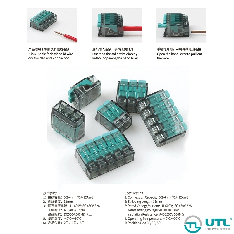 Wire Quick Connector for LED Push in Wire Connector Fast Connect Terminals